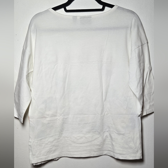 Onque Womens Casual Floral Tunic with Sequin & Crochet Accents Size Small - Picture 12 of 14